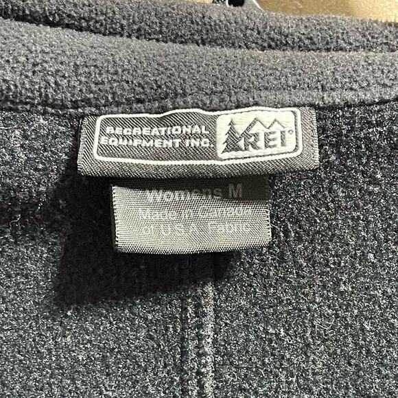 REI Jacket Women's Black Full Zip Fleece Lined Outdoors Active Sz Medium - Picture 7 of 8